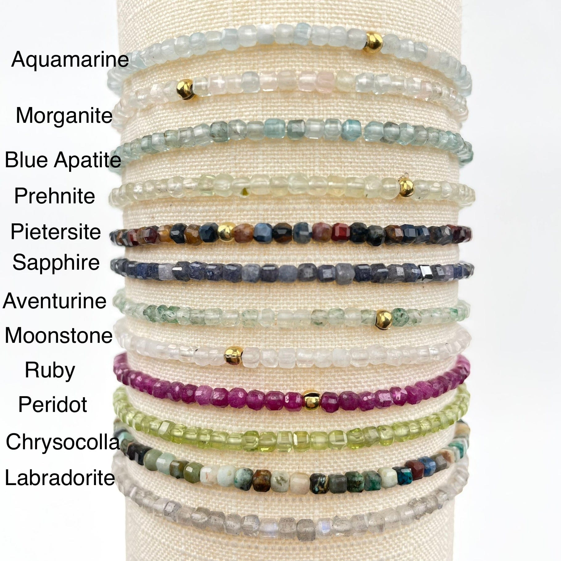 Gemstone Bracelets - 2mm-2.5mm - Faceted Cube High Quality