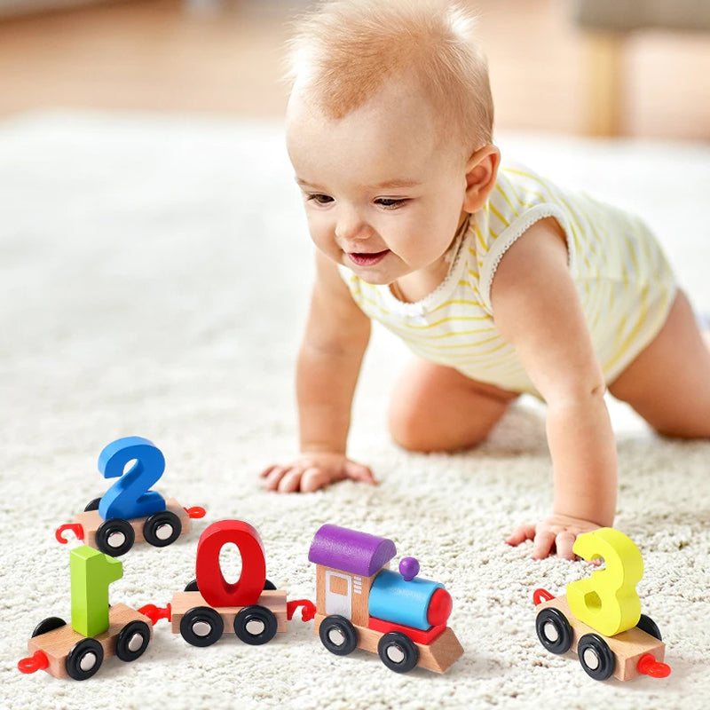 Wooden Digital Train Toy