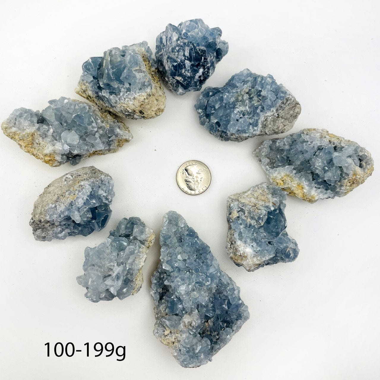 Raw Freeform Blue Celestite Crystals