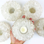 Tumbled Crystal Candle Holder - YOU CHOOSE Stone and Size (RK6A)