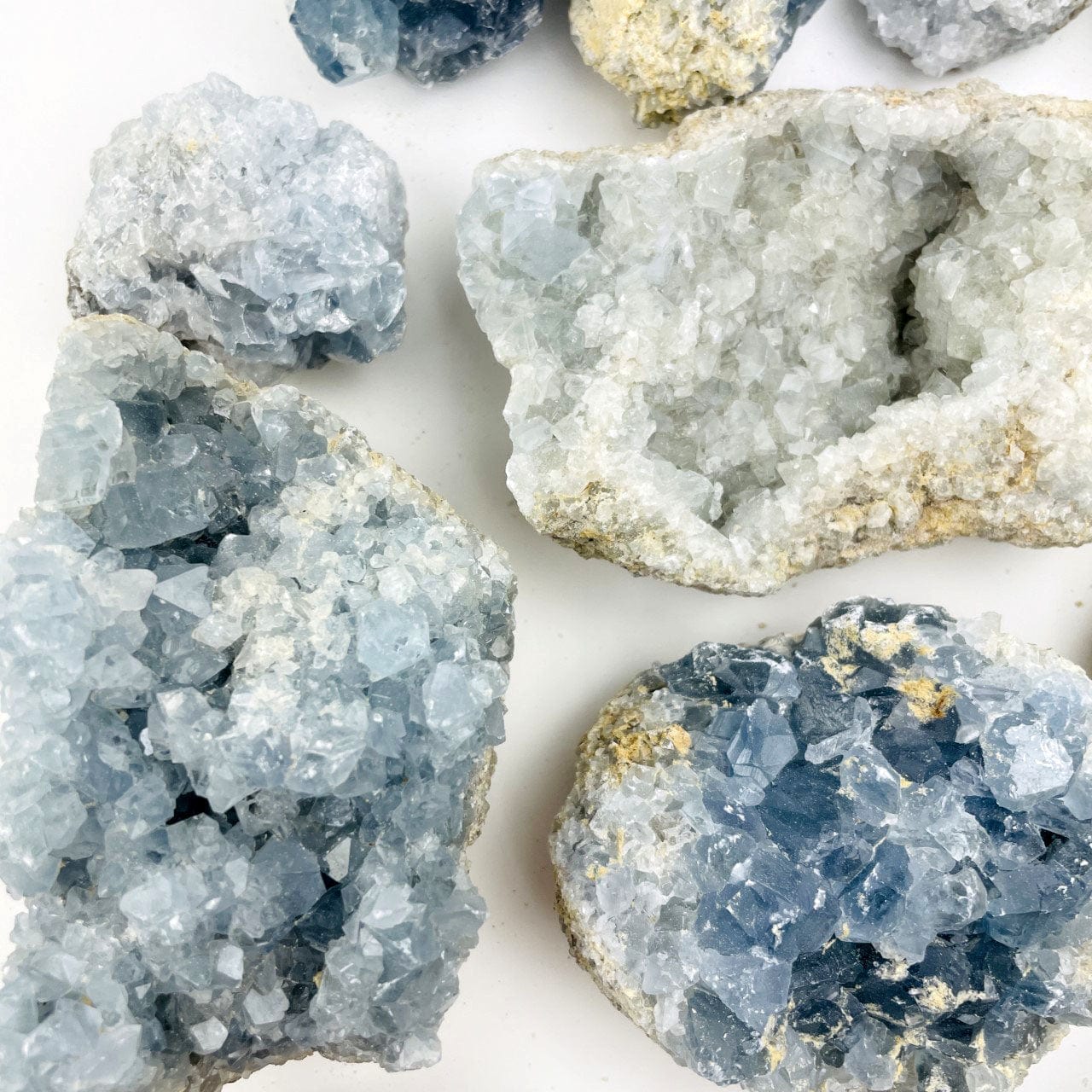 Raw Freeform Blue Celestite Crystals