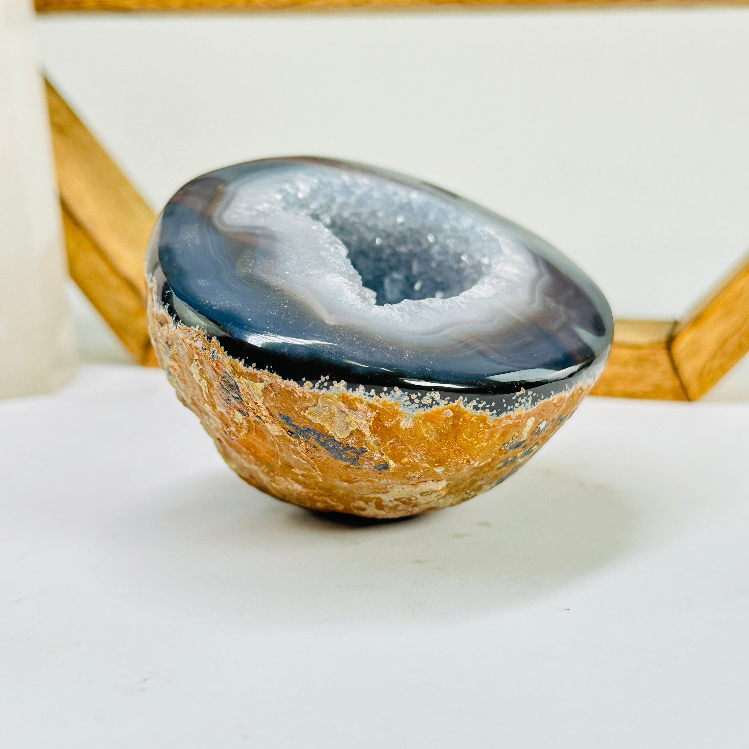 Agate Crystal Geode Half One-of-a-Kind