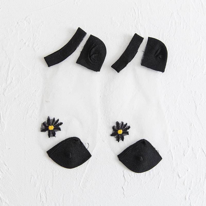 Translucent Daisy Socks, 5 pairs