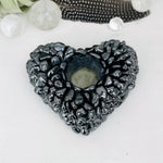 Heart Candle Holder Tumbled Stones - (RK6A)