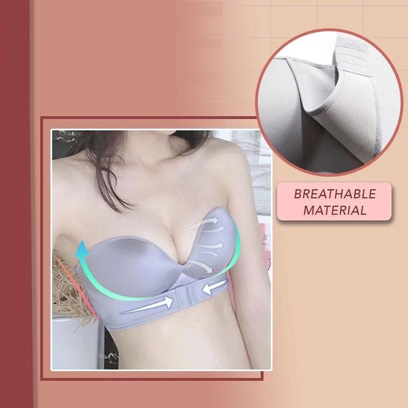 Strapless Front Buckle Lift Bra