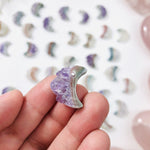 Amethyst Moon Crescent - 20mm Small - Drilled(RK23B12)