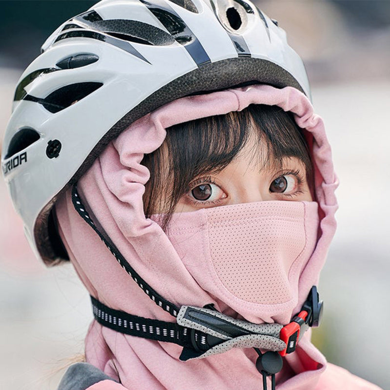 Hooded Face Mask with Neck Warmer for Cycling