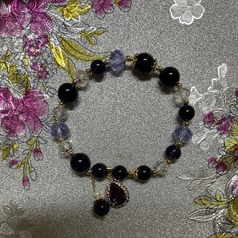 Natural Amethyst Water Drop Bracelet