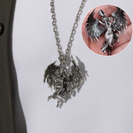 Sterling Silver Guardian Angel Pendant Necklace