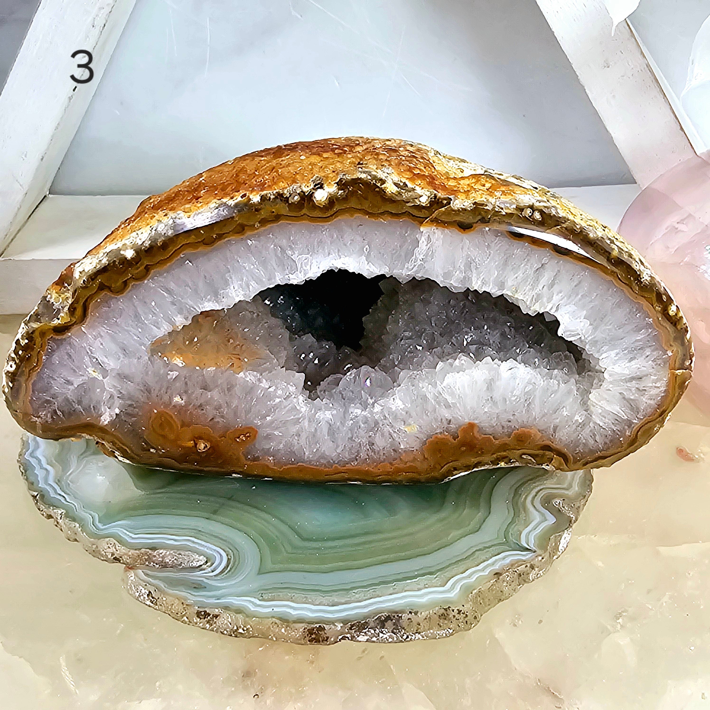 Agate Geode Half - Large Natural Crystal Geode - You Choose #1