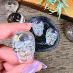 Angel Aura Crystal Quartz Skull Cabochon