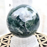 Moss Agate Large Crystal Spheres - You Choose