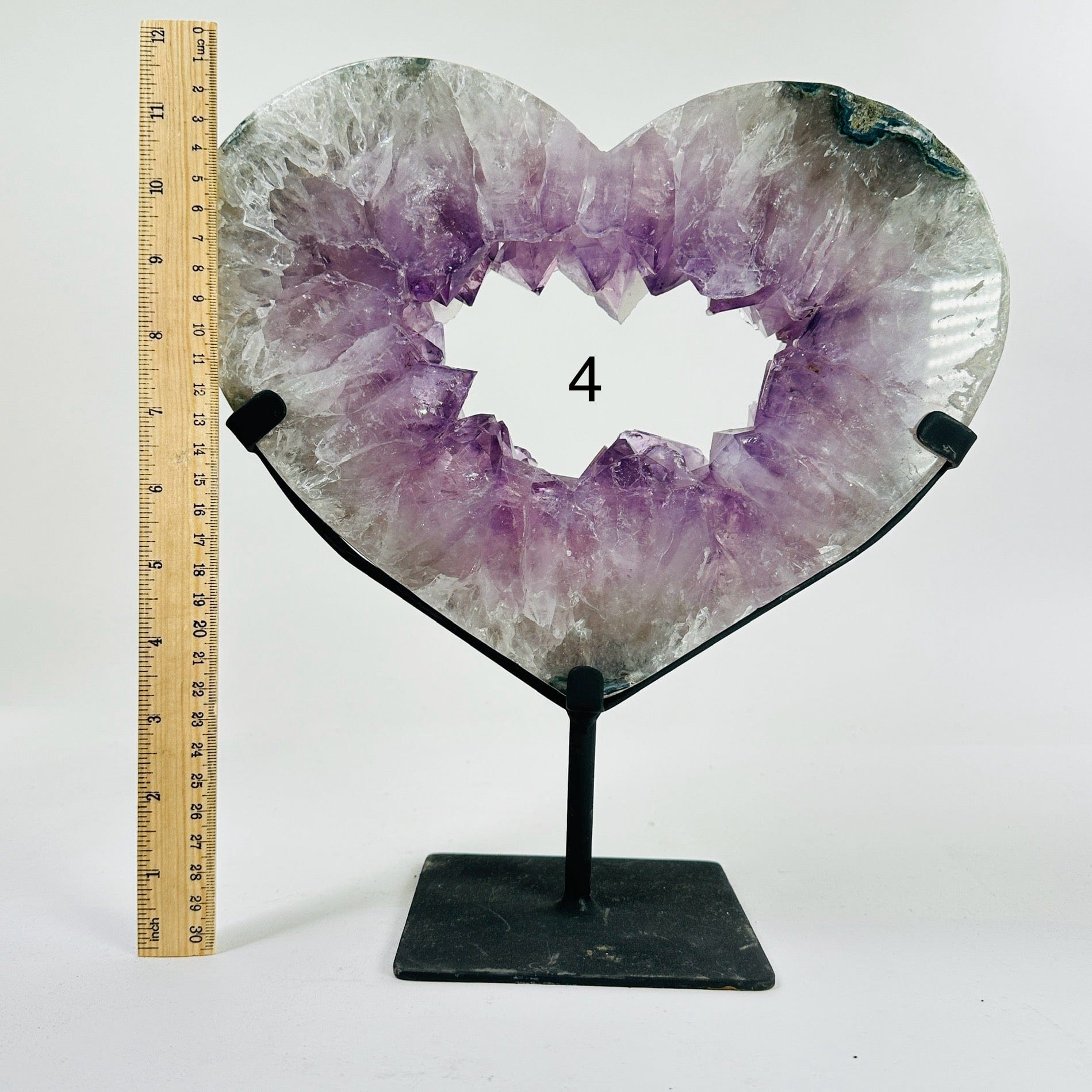 Amethyst Crystal Heart on Stand Mother's Day Gift Idea