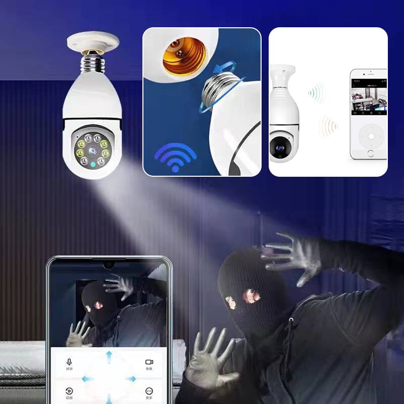 Wireless Wifi Light Bulb Camera Security Camera