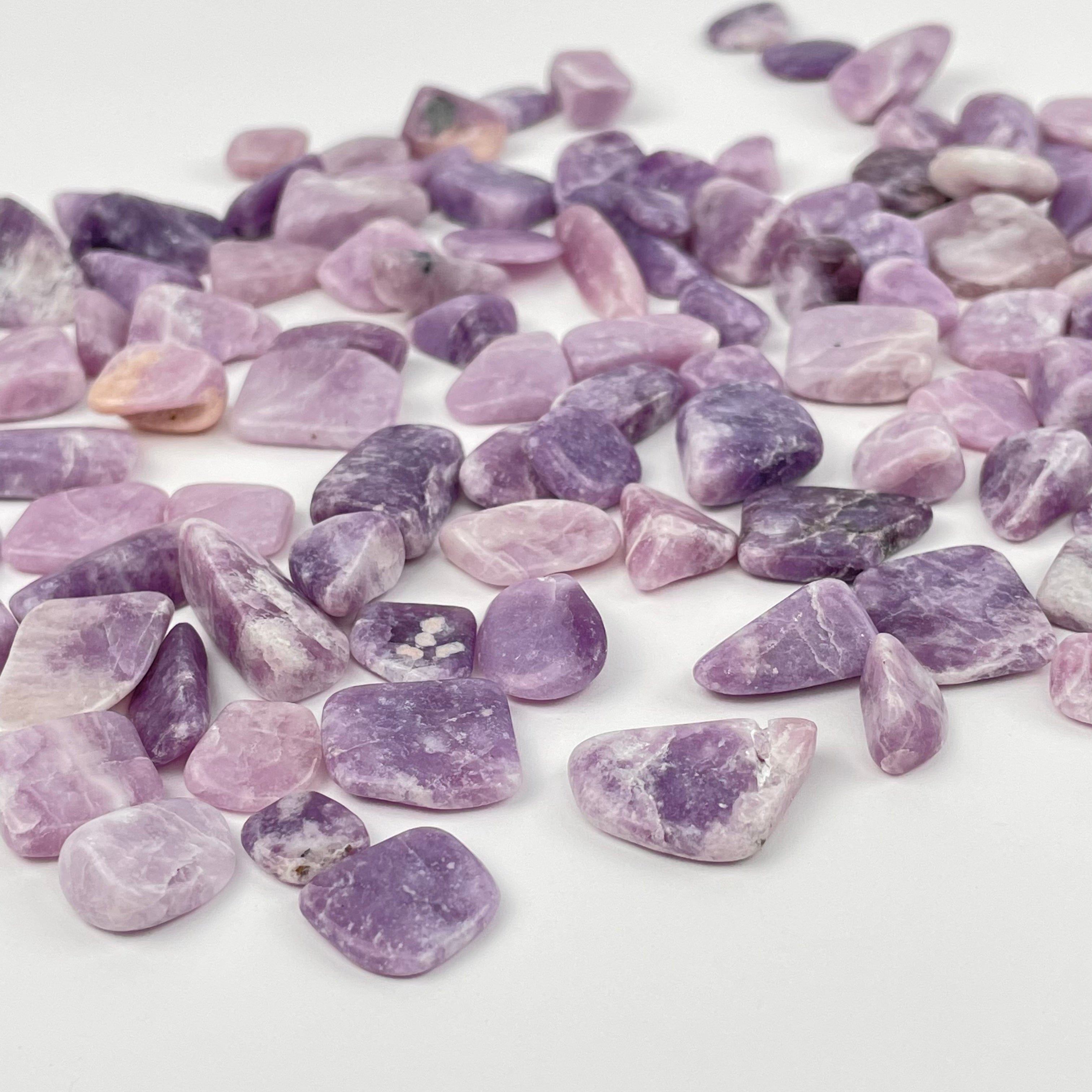 Lepidolite Tumbled Chips - Small Freeform Pieces - 1/2 pound bag