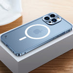 Metal Frame Magnetic Charging Case For iPhone