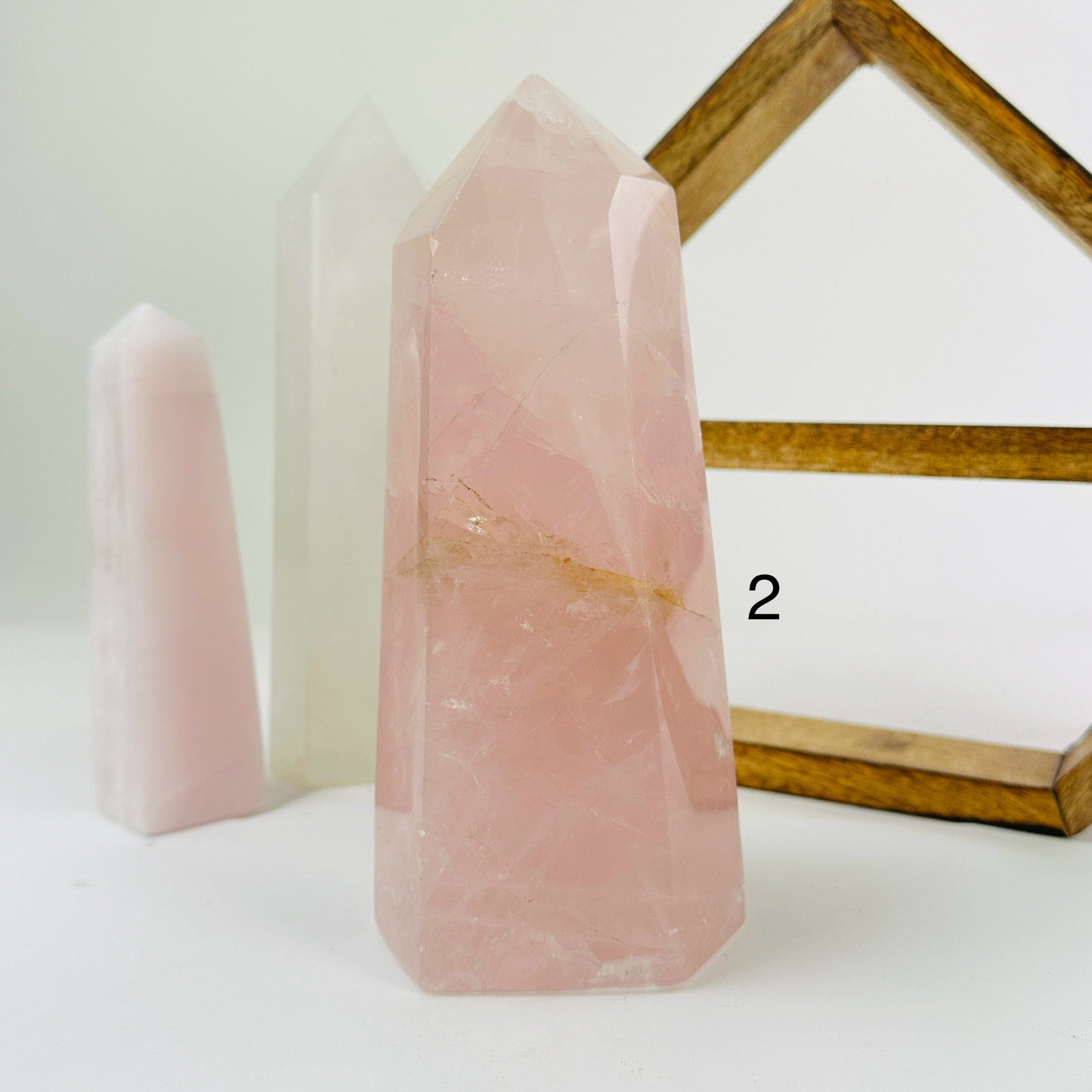 Large Rose Quartz Polished Crystal Point YOU CHOOSE