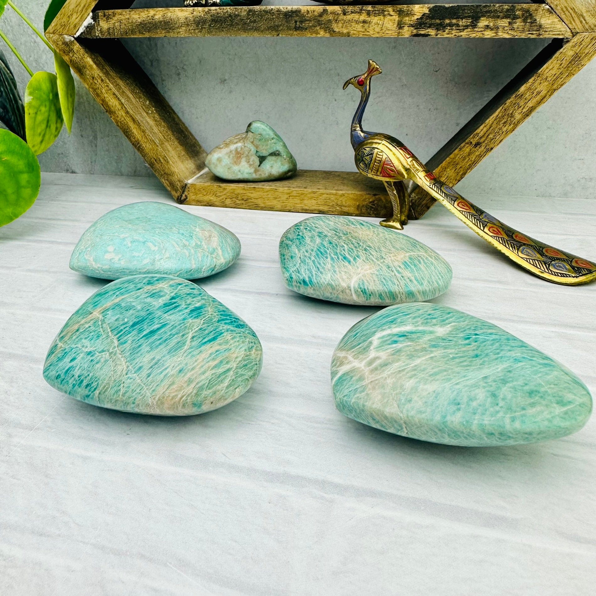 Polished Amazonite Heart - YOU CHOOSE