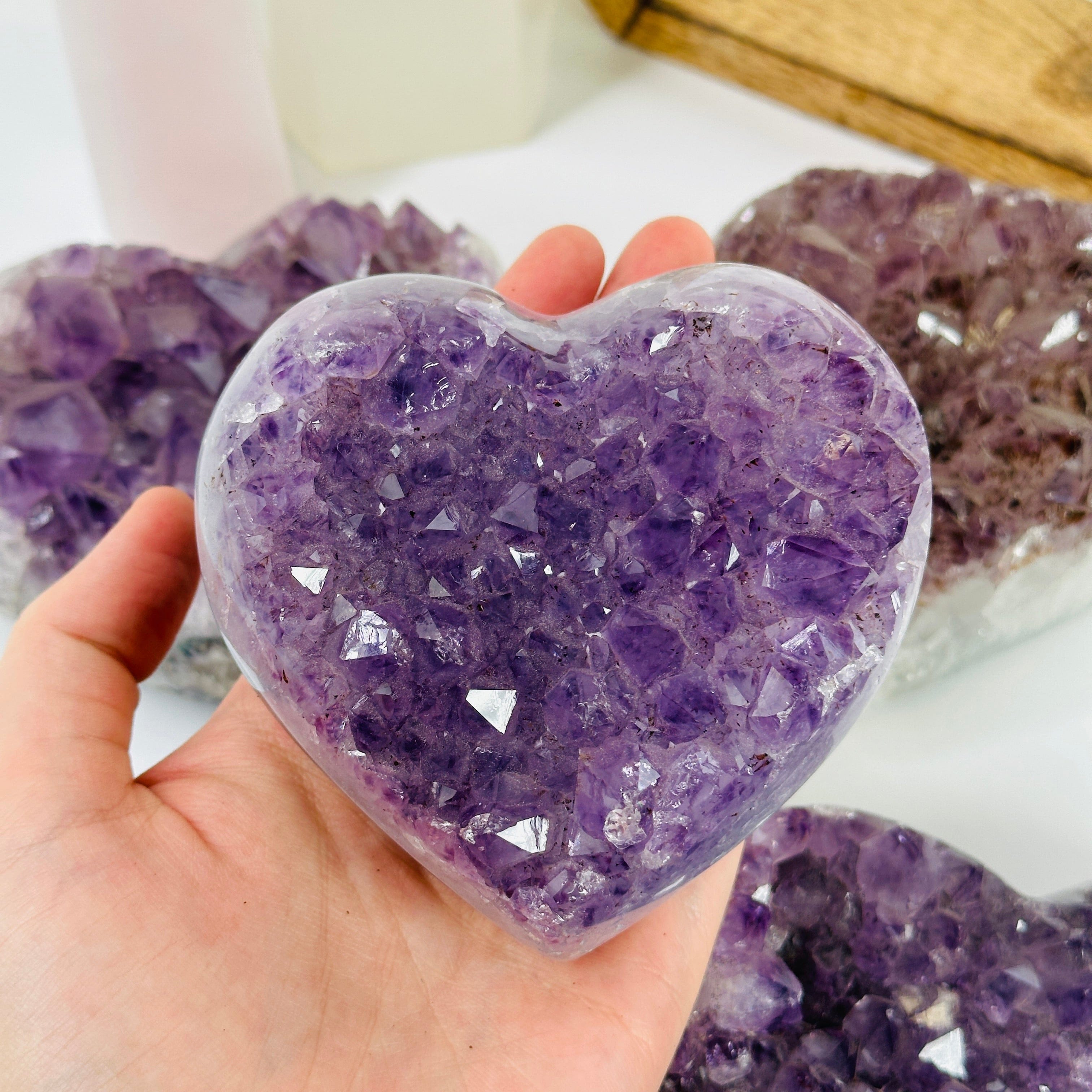 Amethyst Crystal Heart YOU CHOOSE Mother's Day Gift