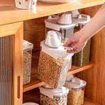 Cereal Dispenser Easy Flow Storage Jar Plastic Grocery Container