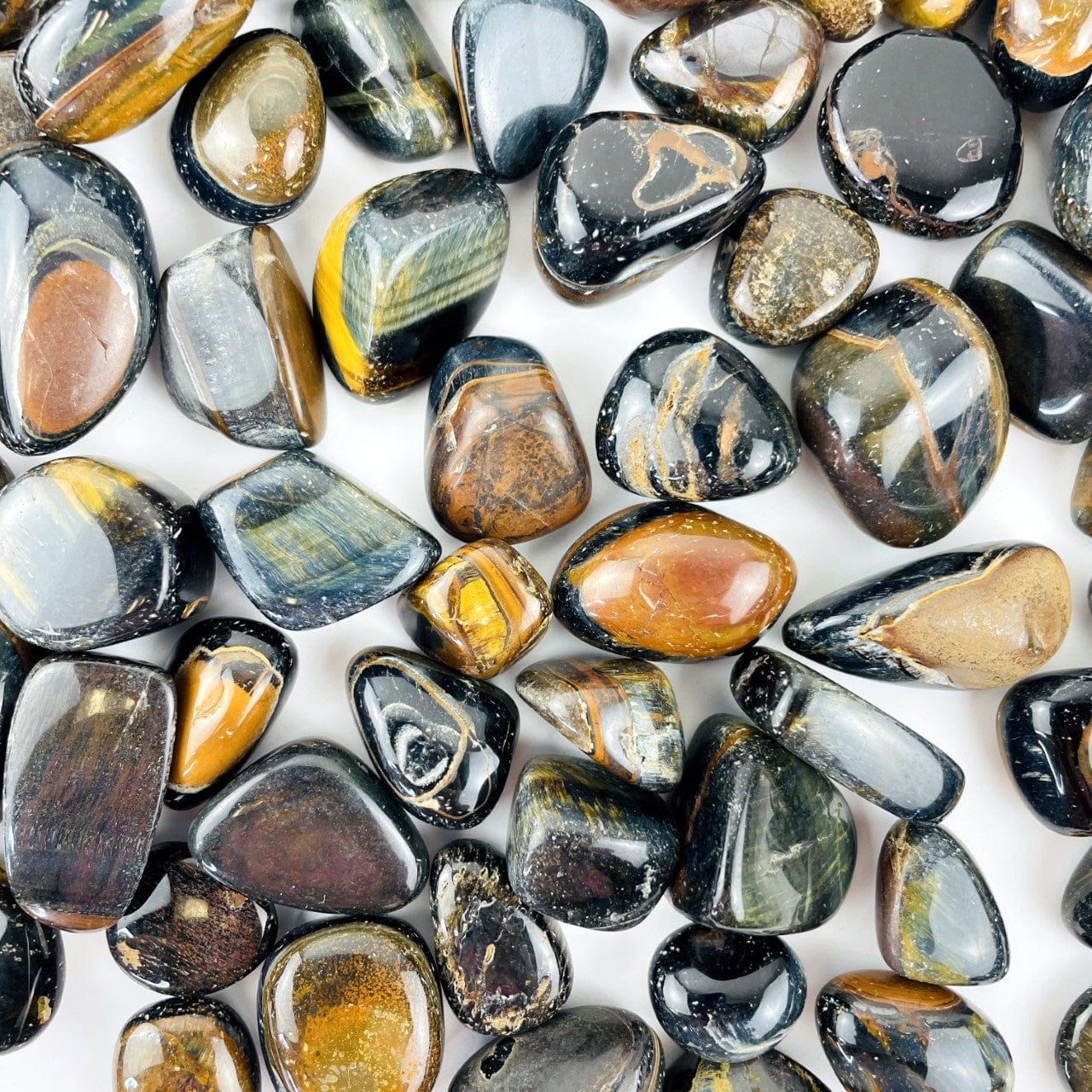 Blue Tigers Eye Polished Stones - 1 Pound Bag