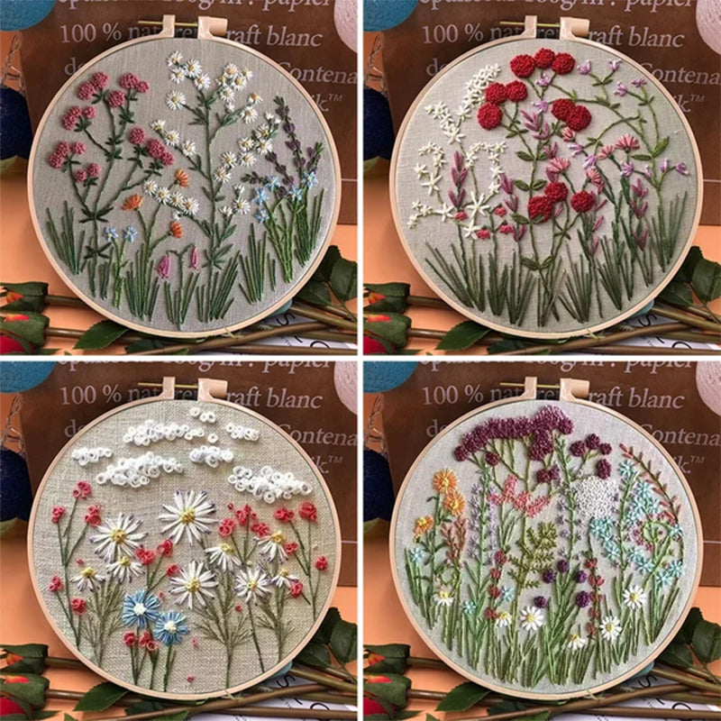 Beginner's Embroidery Hoop Flower Kit