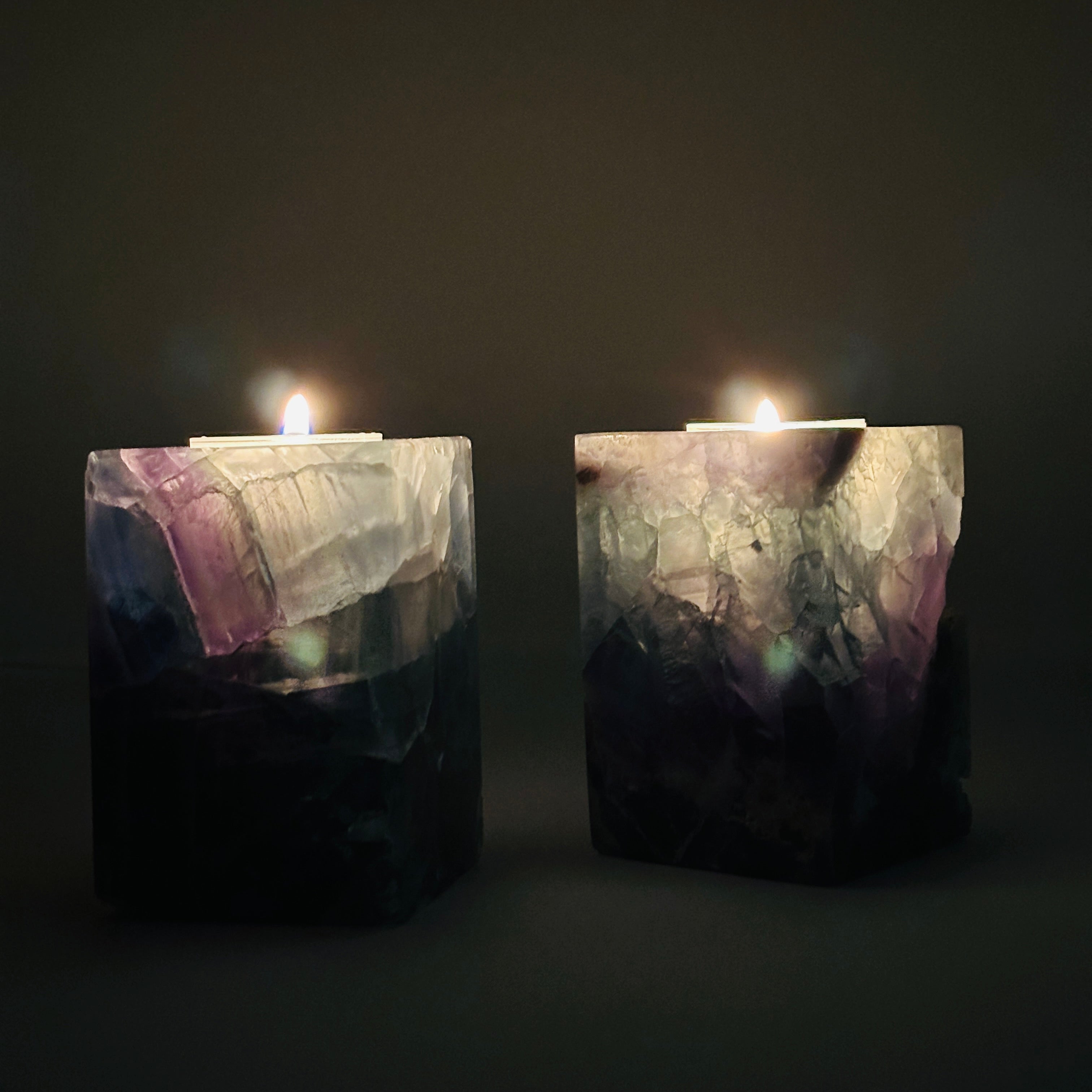 Fluorite Crystal Candle Holder - You Choose