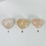 Rose Quartz Puffy Crystal Heart YOU CHOOSE