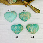 Polished Amazonite Heart - YOU CHOOSE