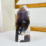 Agate Amethyst Polished Crystal Point One-of-a-Kind #2