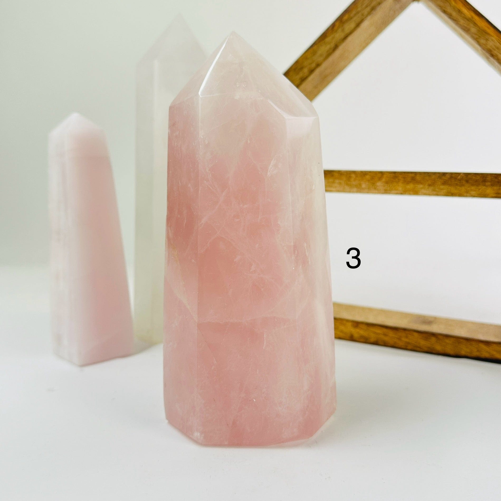 Large Rose Quartz Polished Crystal Point YOU CHOOSE