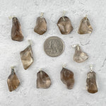 Smoky Quartz Tumbled Pendants