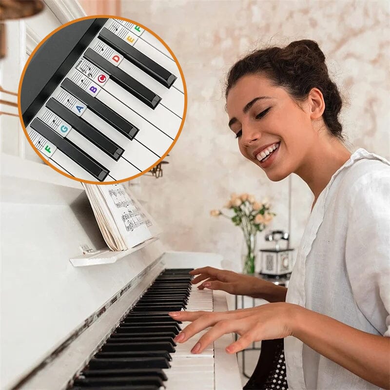 Removable Piano Keyboard Note Labels