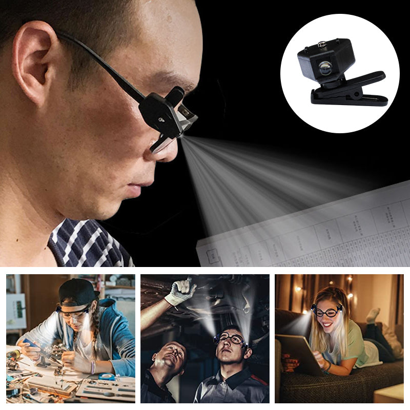 Led Glasses Clip-on Reading Light