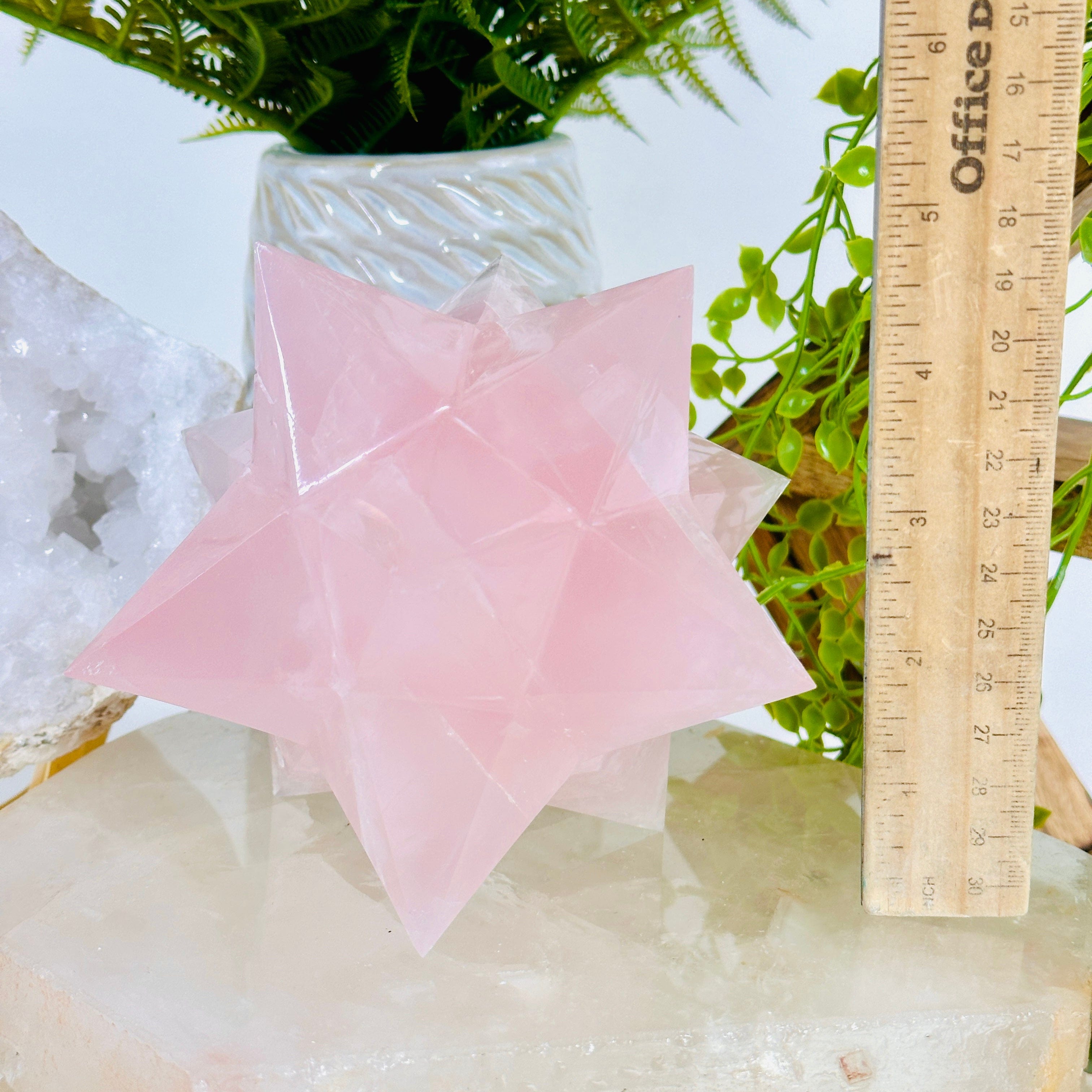 Rose Quartz Crystal Merkaba