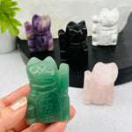 Lucky Crystal Cats - Carved Stone - You Select the Gemstone -