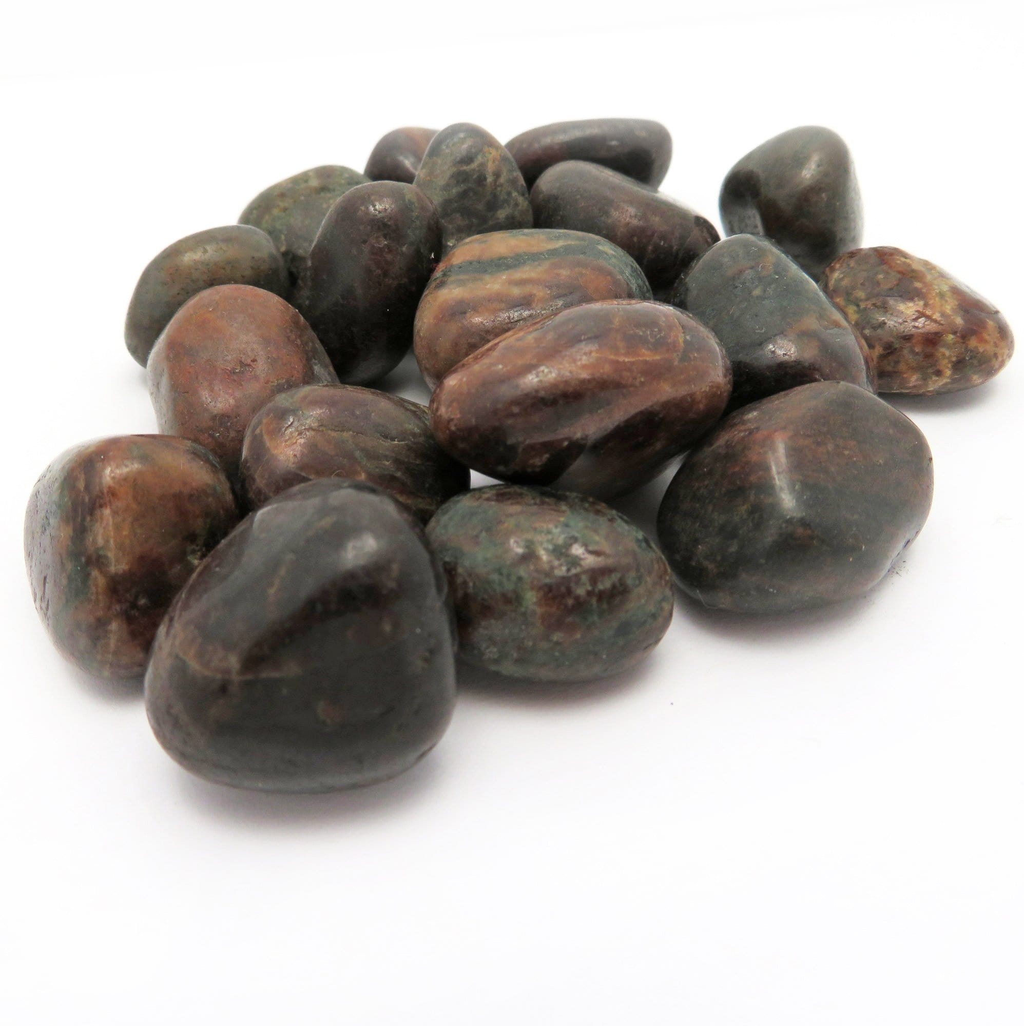 Bloodstone Tumbled Stone - 1/2 lb bag Polished Stones - (TS-142)