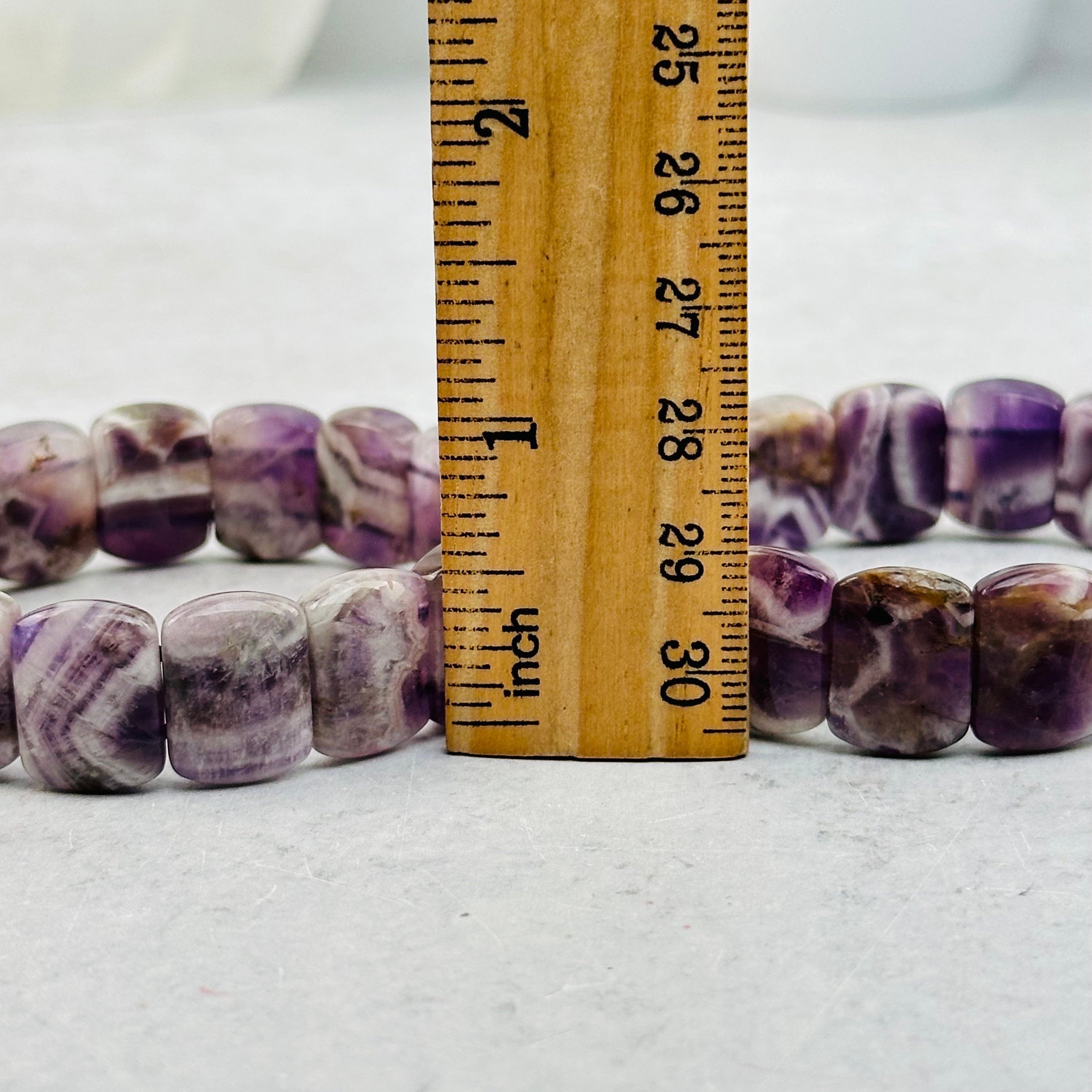 Chevron Amethyst Crystal Bracelet