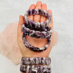 Chevron Amethyst Crystal Bracelet