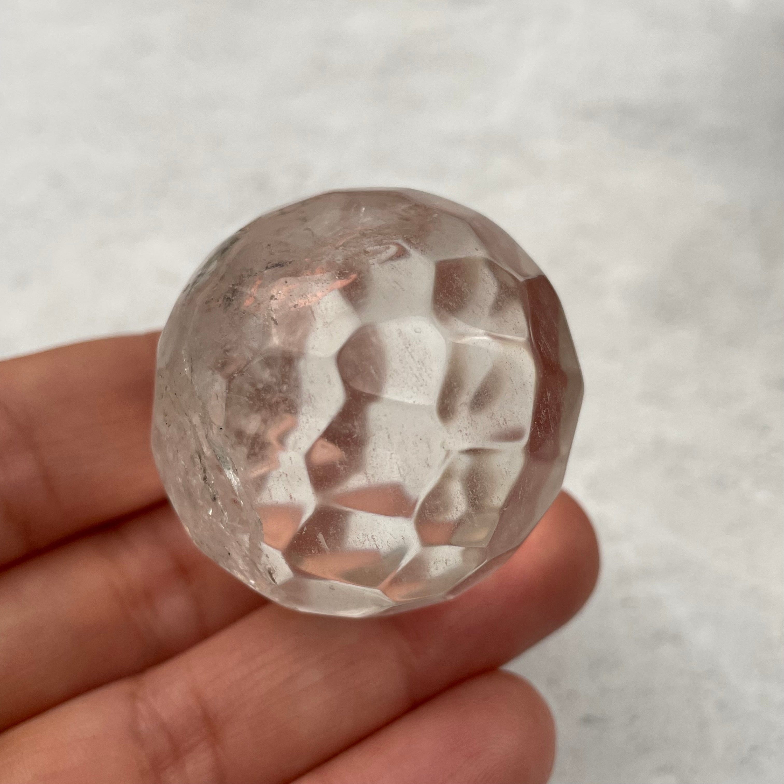 Crystal Quartz Faceted Sphere - By weight -