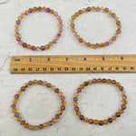 Amethyst and Citrine (heat treated) Round Bead Bracelets - 6mm High Quality