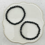 Silver Sheen Obsidian Bracelets - 6mm - High Quality -