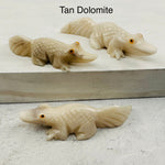 Dolomite Carved Crystal Alligator - You Select the Color -