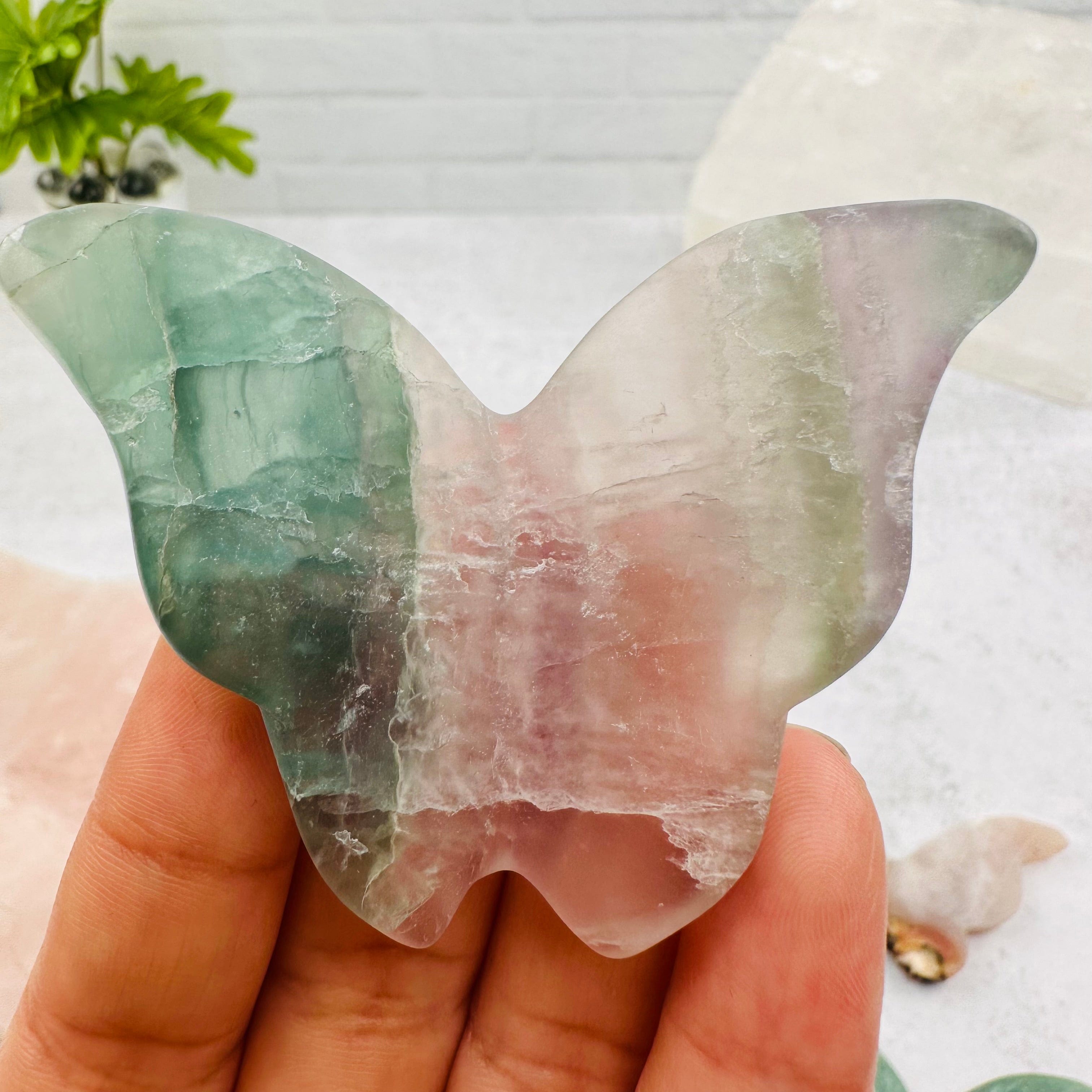 3D Gemstone Carved Crystal Butterfly - YOU CHOOSE STONE