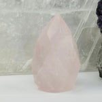 Faceted Rose Quartz Crystal Egg Point - You Choose -