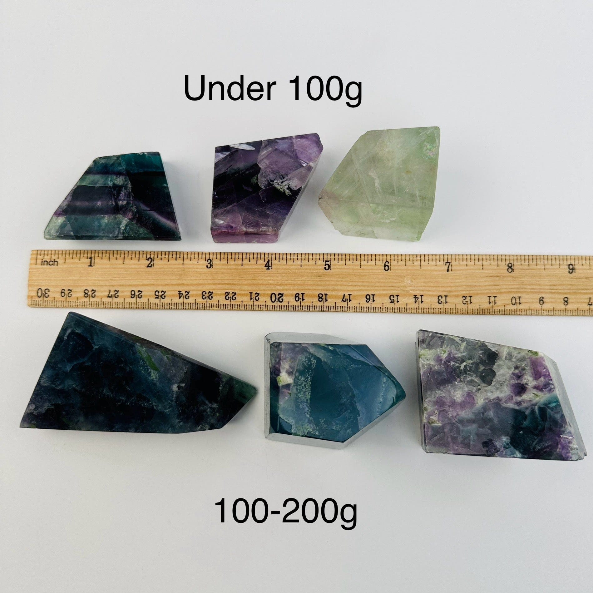 Rainbow Fluorite AA Grade Polished Free form - By Size - High Grade