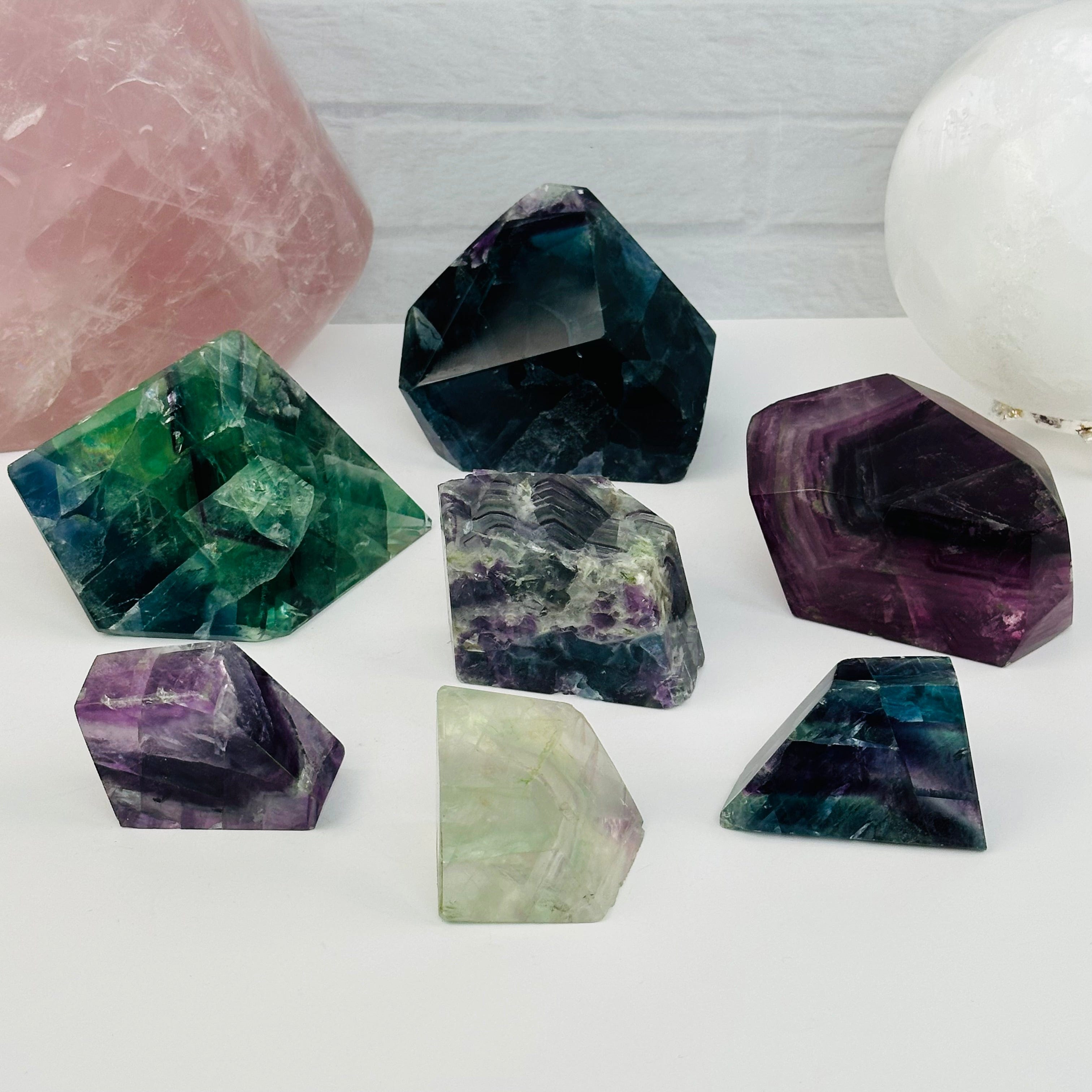 Rainbow Fluorite AA Grade Polished Free form - By Size - High Grade