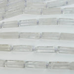 Crystal Quartz Long Rectangle Bead - Top to Bottom Center Drilled - 1 Full Strand -