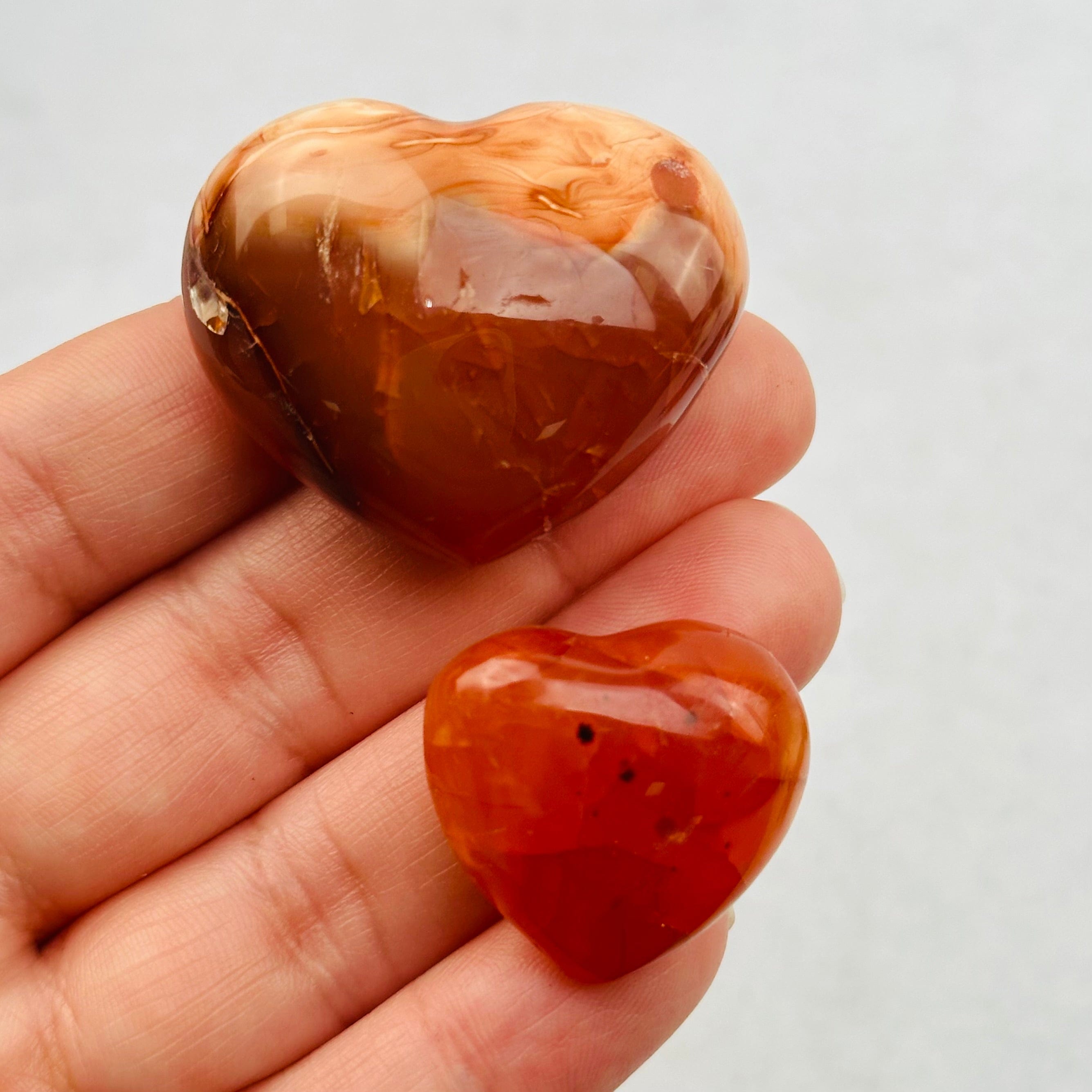 Carnelian Crystal Heart - CHOOSE WEIGHT