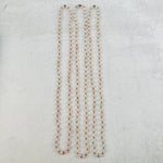 Rose Quartz Crystal Gemstone Knotted Necklace - Mala Necklace Spiritual Jewelry - 28"